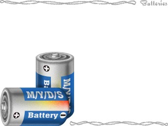 乾電池（かんでんち）の年賀状／非商用無料イラスト