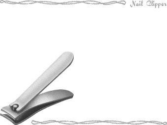 爪切り（つめきり）の年賀状／非商用無料イラスト