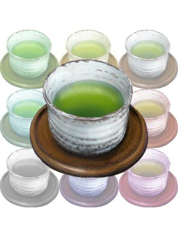 緑茶（日本茶）のポストカード／無料イラスト