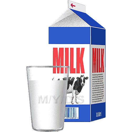 紙パック牛乳のイラスト／条件付フリー素材集