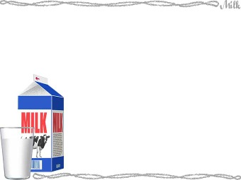 紙パック牛乳（ミルク）の年賀状／非商用無料イラスト