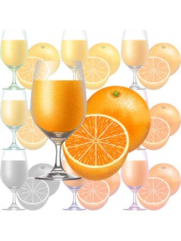 オレンジ・ジュースのポストカード／無料イラスト