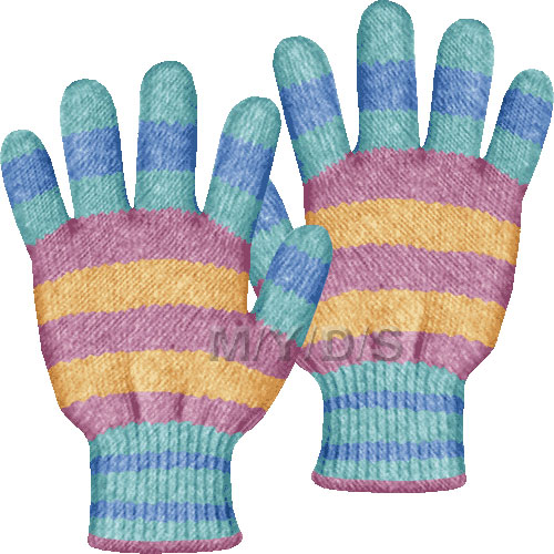 編み手袋 (knit gloves)のイラスト／条件付フリー素材集