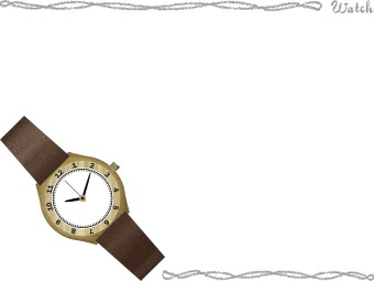 腕時計（リスト ウォッチ）の年賀状／非商用無料イラスト