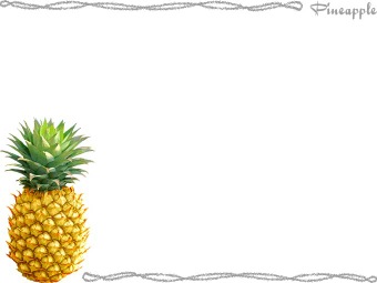 パイナップル（パイン）の年賀状／非商用無料イラスト