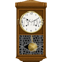 柱時計のイラスト／フリー素材（条件付）