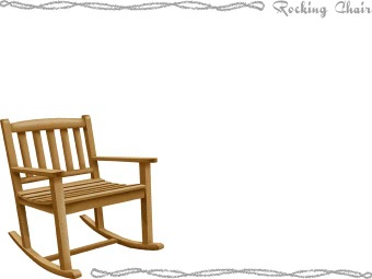 ロッキング チェア／揺り椅子の年賀状／非商用無料イラスト