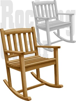 年賀状・揺り椅子／条件付フリー素材