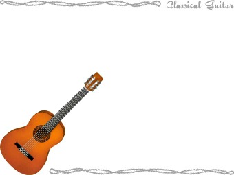 クラシック・ギター（くらしっく・ぎたー）の年賀状／非商用無料イラスト