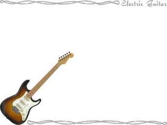 エレキ ギター（エレクトリック ギター）の年賀状／非商用無料イラスト