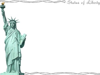 自由の女神像（ニュー ヨーク）の年賀状／非商用無料イラスト