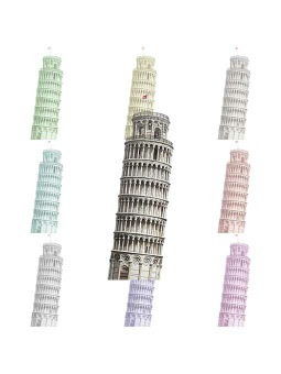 ピサの斜塔のポストカード／無料イラスト