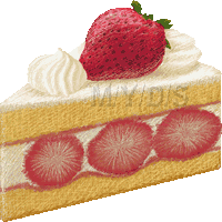 イチゴショートケーキのイラスト／フリー素材（条件付）
