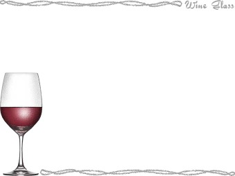 ワイン グラスの年賀状／非商用無料イラスト