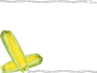 玉蜀黍（とうもろこし）の年賀状／非商用無料イラスト
