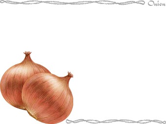 玉葱（タマネギ）の年賀状／非商用無料イラスト
