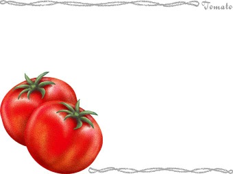 トマトの年賀状／非商用無料イラスト