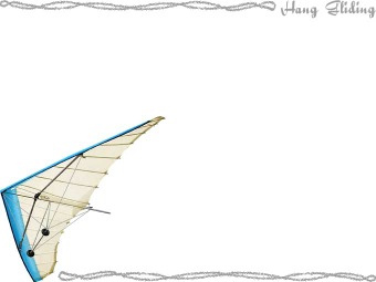 ハング グライダー（ハングライダー）の年賀状／非商用無料イラスト