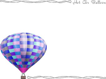 熱気球の年賀状／非商用無料イラスト