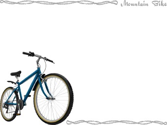 マウンテン バイク・ＭＴＢ（自転車）の年賀状／非商用無料イラスト