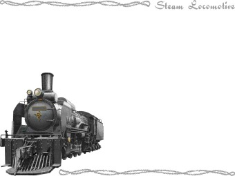 蒸気機関車・汽車・ＳＬ（エスエル）の年賀状／非商用無料イラスト