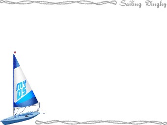 （ヨット）セイリング・ディンギーの年賀状／非商用無料イラスト