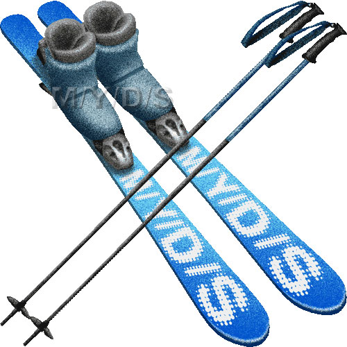 スキー用具のイラスト／条件付フリー素材集