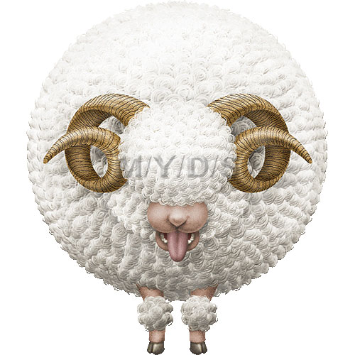 羊のイラスト（年賀用素材）のイラスト／条件付フリー素材集