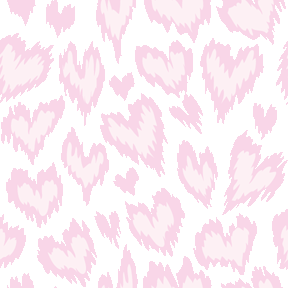 ハート型豹柄（ピンク）のテキスタイルパターン