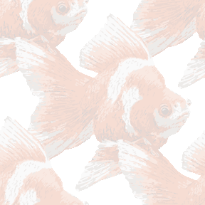 090 リアルりゅうきん＞金魚（きんぎょ）のテキスタイル図案／非商用無料イラスト