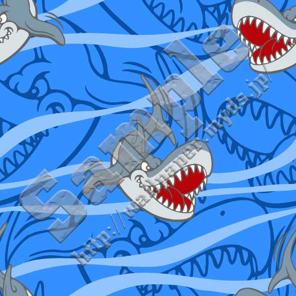 サメ＜147 アニメタッチ鮫＞の背景画像・壁紙
