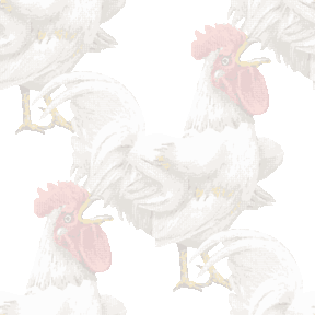 062 鳴く雄鶏＞鶏（にわとり）のテキスタイル図案／非商用無料イラスト