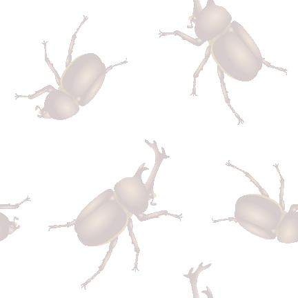 525 カブトムシ＞甲虫（かぶとむし）のテキスタイル図案／非商用無料イラスト