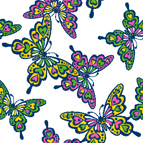 ハート柄の揚羽蝶＜蝶々のイラスト壁紙／条件付フリー素材