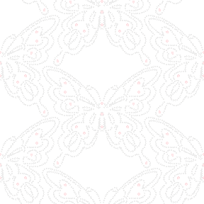 ラインストーン風蝶々のテキスタイルパターン