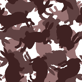 433 兔の迷彩柄のテキスタイル図案