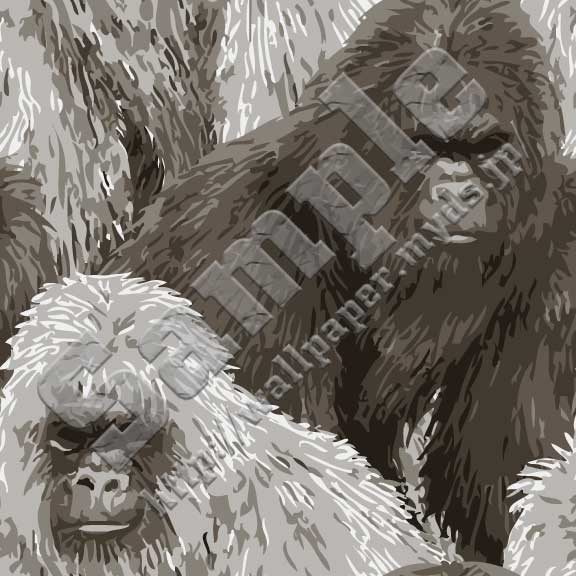 ビッグフット・猿人＜007 白原人＆黒原人＞の背景画像・壁紙