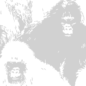 006 猿人（モノクロ）＞原人（ビッグフット）のテキスタイル図案／非商用無料イラスト