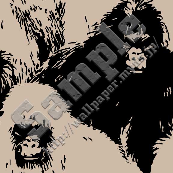 ビッグフット・猿人＜006 猿人（モノクロ）＞の背景画像・壁紙