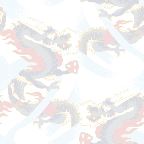 004 昇り龍＞龍・竜・ドラゴンのテキスタイル図案／非商用無料イラスト