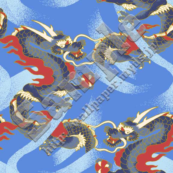 龍（東洋系ドラゴン）＜004 昇り龍＞の背景画像・壁紙