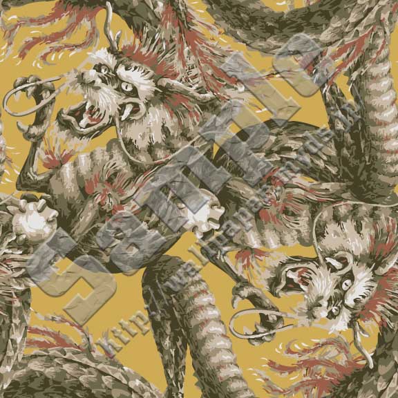 龍（東洋系ドラゴン）＜001 ペイントタッチ龍＞の背景画像・壁紙