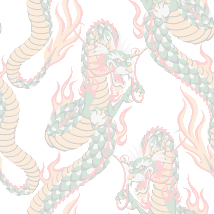 199 シンプルドラゴン＞龍・竜・ドラゴンのテキスタイル図案／非商用無料イラスト