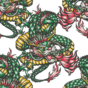 火をふく竜＜龍（東洋系ドラゴン）のイラスト壁紙／条件付フリー素材