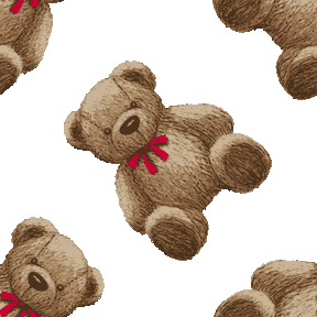 赤りぼんのくまのヌイグルミ＜熊の縫ぐるみ（テディベア）のイラスト壁紙／条件付フリー素材