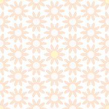232 幾何オレンジ小花＞幾何学模様花柄のテキスタイル図案／非商用無料イラスト