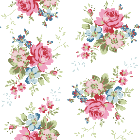 薔薇などのブーケ＜花柄（大）のイラスト壁紙／条件付フリー素材
