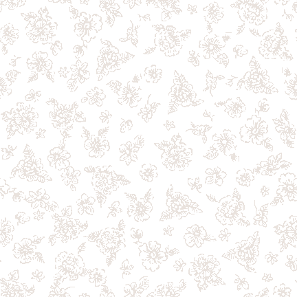 ブラウン系モノトーン花柄のイラストパターン