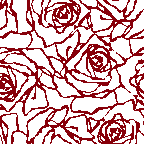 単色薔薇線画＜バラ（大）のイラスト壁紙／条件付フリー素材