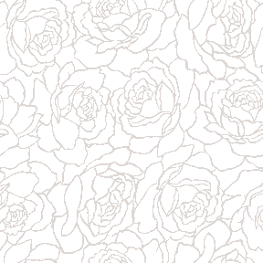 160 アウトラインローズ＞薔薇（ばら）・大サイズのテキスタイル図案／非商用無料イラスト